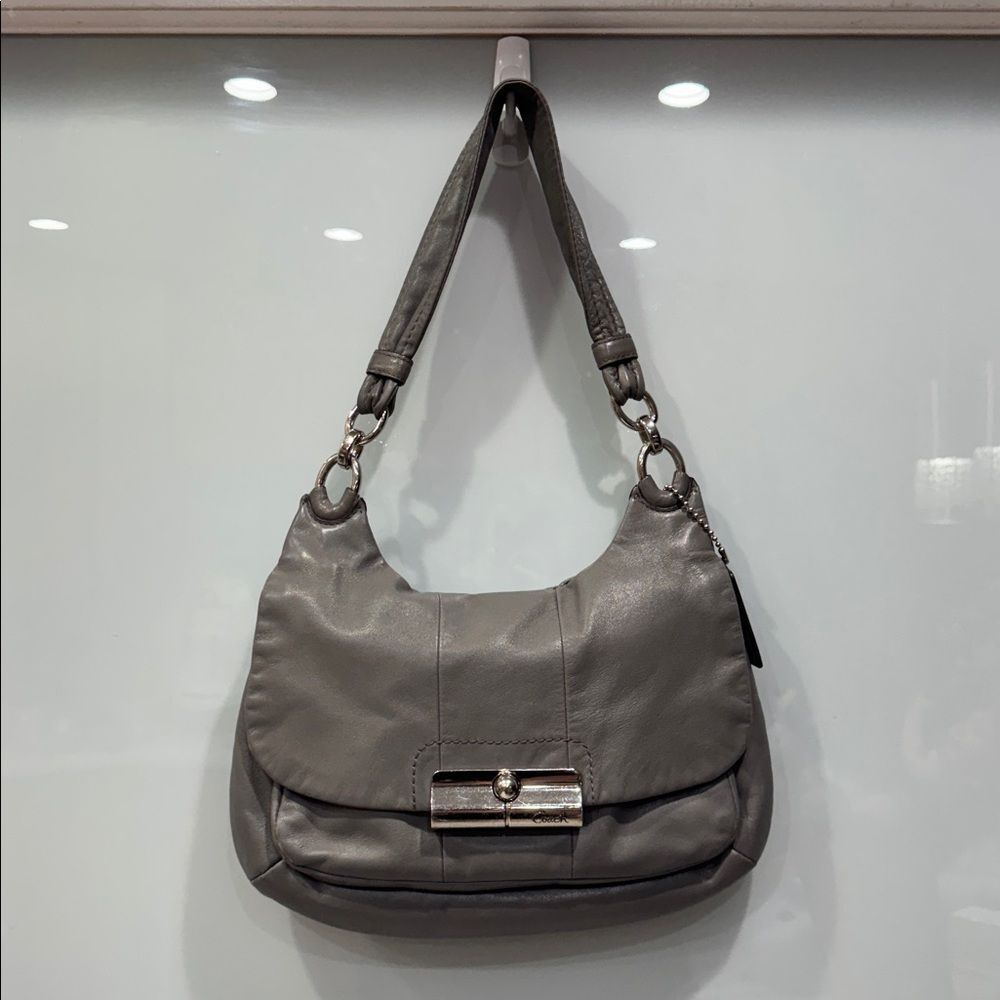 Coach Women’s Kristin Grey Boho Leather Shoulder Purse Bag